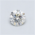 Natural Diamond 0.50 Carats, Round with Very Good Cut, I Color, SI2 Clarity and Certified by GIA