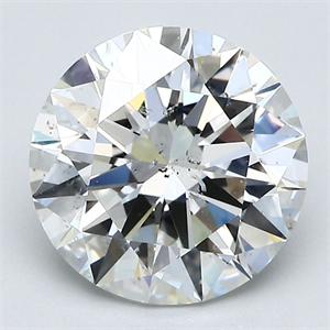 Picture of Natural Diamond 3.01 Carats, Round with Excellent Cut, I Color, SI2 Clarity and Certified by GIA