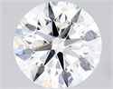 Natural Diamond 2.01 Carats, Round with Excellent Cut, H Color, SI1 Clarity and Certified by GIA