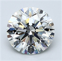 Natural Diamond 2.81 Carats, Round with Excellent Cut, I Color, SI2 Clarity and Certified by GIA