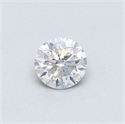 Natural Diamond 0.40 Carats, Round with Good Cut, F Color, SI2 Clarity and Certified by GIA