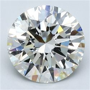 Picture of Natural Diamond 2.42 Carats, Round with Excellent Cut, I Color, VS2 Clarity and Certified by GIA