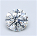 Natural Diamond 4.01 Carats, Round with Excellent Cut, H Color, SI1 Clarity and Certified by GIA