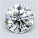 Natural Diamond 1.80 Carats, Round with Excellent Cut, H Color, VVS1 Clarity and Certified by GIA