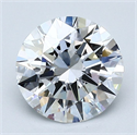 Natural Diamond 1.61 Carats, Round with Excellent Cut, D Color, VVS2 Clarity and Certified by GIA