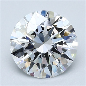 Picture of Natural Diamond 1.61 Carats, Round with Excellent Cut, D Color, VVS2 Clarity and Certified by GIA