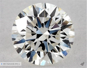 Picture of Natural Diamond 0.53 Carats, Round with Excellent Cut, J Color, SI1 Clarity and Certified by GIA