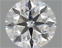 Natural Diamond 0.40 Carats, Round with Very Good Cut, D Color, SI2 Clarity and Certified by IGI