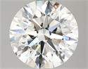 Natural Diamond 3.01 Carats, Round with Excellent Cut, H Color, VS1 Clarity and Certified by IGI