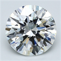 Natural Diamond 4.50 Carats, Round with Excellent Cut, G Color, VVS2 Clarity and Certified by GIA