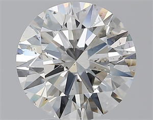 Picture of Natural Diamond 3.00 Carats, Round with Excellent Cut, H Color, SI1 Clarity and Certified by GIA