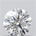 Natural Diamond 0.43 Carats, Round with Excellent Cut, D Color, SI2 Clarity and Certified by GIA