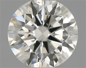 Picture of Natural Diamond 0.51 Carats, Round with Excellent Cut, I Color, SI1 Clarity and Certified by IGI