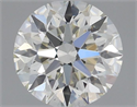 Natural Diamond 0.57 Carats, Round with Excellent Cut, K Color, VS2 Clarity and Certified by GIA