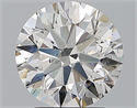 Natural Diamond 2.01 Carats, Round with Excellent Cut, F Color, SI2 Clarity and Certified by GIA