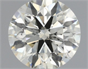 Natural Diamond 0.71 Carats, Round with Excellent Cut, K Color, SI1 Clarity and Certified by IGI