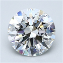 Natural Diamond 2.51 Carats, Round with Excellent Cut, G Color, VVS2 Clarity and Certified by GIA