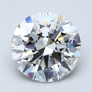 Picture of Natural Diamond 2.51 Carats, Round with Excellent Cut, G Color, VVS2 Clarity and Certified by GIA