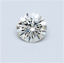 Natural Diamond 0.50 Carats, Round with Excellent Cut, J Color, SI1 Clarity and Certified by GIA