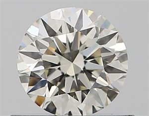 Picture of Natural Diamond 0.53 Carats, Round with Excellent Cut, J Color, VS1 Clarity and Certified by GIA