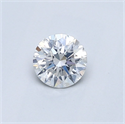 Natural Diamond 0.40 Carats, Round with Excellent Cut, F Color, I1 Clarity and Certified by GIA