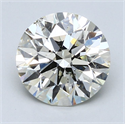 Natural Diamond 3.20 Carats, Round with Excellent Cut, K Color, SI2 Clarity and Certified by GIA