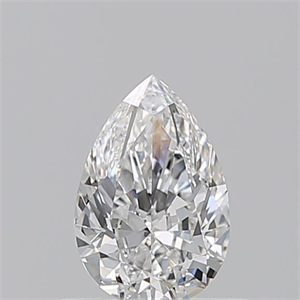 Picture of Natural Diamond 0.58 Carats, Pear with  Cut, E Color, VVS2 Clarity and Certified by GIA