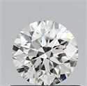 Natural Diamond 0.67 Carats, Round with Excellent Cut, K Color, SI1 Clarity and Certified by IGI