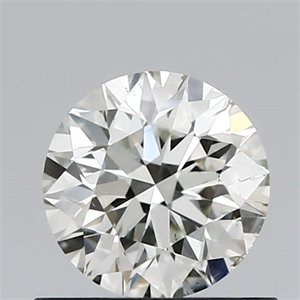 Picture of Natural Diamond 0.67 Carats, Round with Excellent Cut, K Color, SI1 Clarity and Certified by IGI