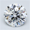 Natural Diamond 2.70 Carats, Round with Excellent Cut, E Color, VVS1 Clarity and Certified by GIA