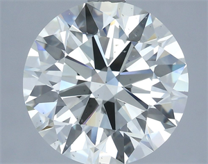 Picture of Natural Diamond 3.57 Carats, Round with Excellent Cut, J Color, SI1 Clarity and Certified by IGI