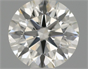 Natural Diamond 0.58 Carats, Round with Excellent Cut, I Color, SI1 Clarity and Certified by IGI