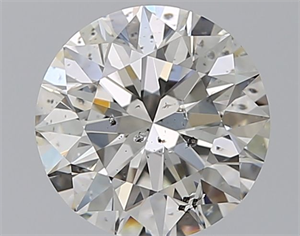 Picture of Natural Diamond 2.01 Carats, Round with Excellent Cut, H Color, SI2 Clarity and Certified by GIA