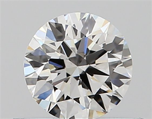 Picture of Natural Diamond 0.40 Carats, Round with Excellent Cut, F Color, VS2 Clarity and Certified by GIA