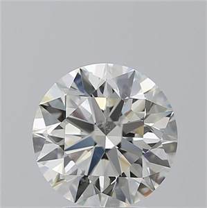 Picture of Natural Diamond 2.66 Carats, Round with Excellent Cut, J Color, VS2 Clarity and Certified by GIA