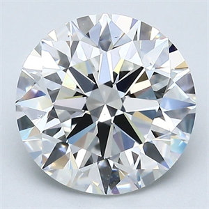 Picture of Natural Diamond 3.01 Carats, Round with Excellent Cut, F Color, VS2 Clarity and Certified by GIA