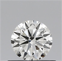 Natural Diamond 0.50 Carats, Round with Excellent Cut, H Color, VS1 Clarity and Certified by IGI