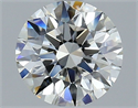 Natural Diamond 2.01 Carats, Round with Excellent Cut, H Color, VS2 Clarity and Certified by IGI