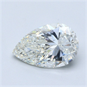 Natural Diamond 3.01 Carats, Pear with  Cut, I Color, SI1 Clarity and Certified by GIA