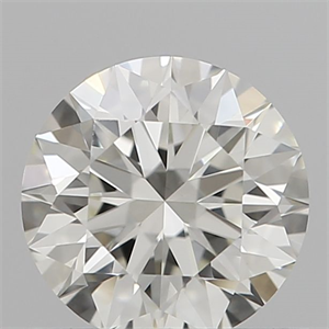 Picture of Natural Diamond 0.53 Carats, Round with Excellent Cut, K Color, VVS2 Clarity and Certified by GIA