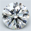 Natural Diamond 3.51 Carats, Round with Excellent Cut, H Color, SI1 Clarity and Certified by GIA