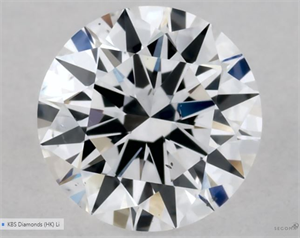 Picture of Natural Diamond 0.41 Carats, Round with Excellent Cut, D Color, VS2 Clarity and Certified by GIA