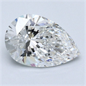 Natural Diamond 1.20 Carats, Pear with  Cut, E Color, VVS1 Clarity and Certified by GIA