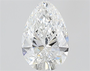 Picture of Natural Diamond 0.53 Carats, Pear with  Cut, E Color, VVS1 Clarity and Certified by GIA