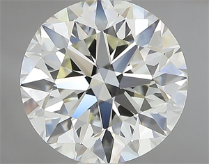 Picture of Natural Diamond 2.80 Carats, Round with Excellent Cut, J Color, VVS1 Clarity and Certified by IGI