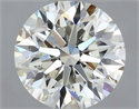 Natural Diamond 0.58 Carats, Round with Excellent Cut, K Color, VVS1 Clarity and Certified by GIA