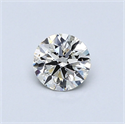 Natural Diamond 0.50 Carats, Round with Very Good Cut, K Color, SI2 Clarity and Certified by GIA