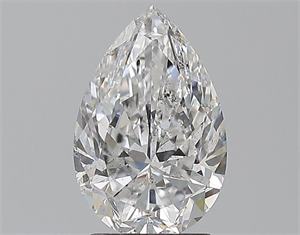 Picture of Natural Diamond 2.00 Carats, Pear with  Cut, D Color, SI2 Clarity and Certified by GIA