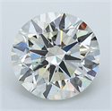 Natural Diamond 2.30 Carats, Round with Excellent Cut, K Color, SI1 Clarity and Certified by GIA