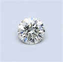 Natural Diamond 0.40 Carats, Round with Excellent Cut, K Color, SI2 Clarity and Certified by GIA